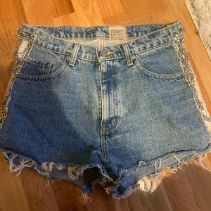 LF FURST OF A KIND CHAIN DENIM SHORTS